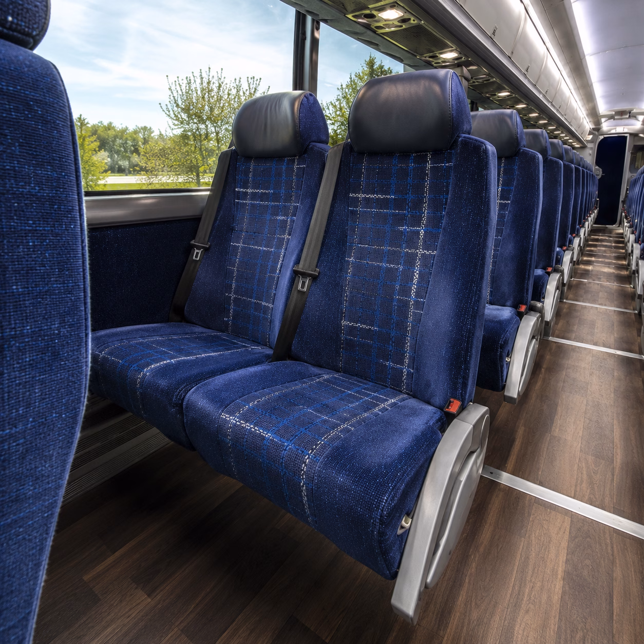 fremont charter bus rental interior