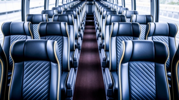 50 passenger charter bus inside hayward