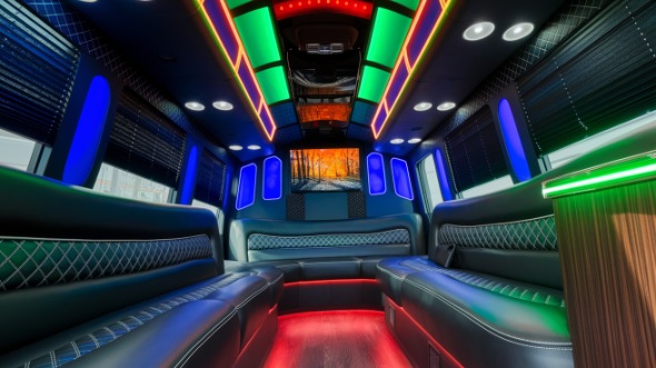 party bus rental interior hayward