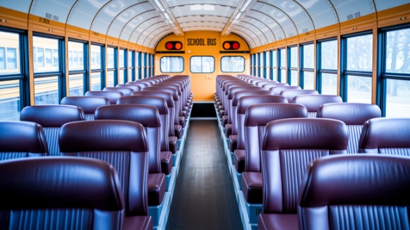 school bus rental interior hayward